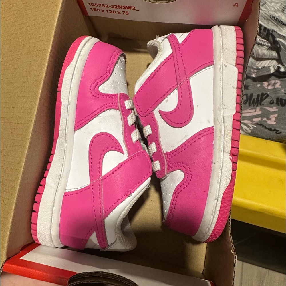 Nike Kids Pink and White Shoes
